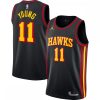 Trae Young Atlanta Hawks Jordan Refined Brand 2020/21 Swingman Jersey Statement Edition Black Retailers