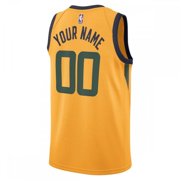 Utah Jazz Nike Swingman Custom Notable Jersey Statement Edition Gold - Image 3