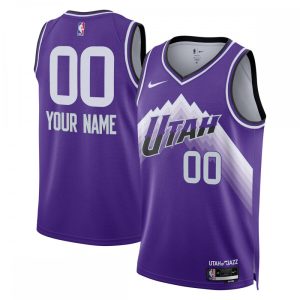 Utah Jazz Nike Unisex 2023/24 Custom Swingman Jersey Purple Marvelous City Edition Sports enthusiasts