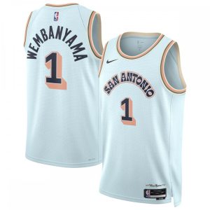 Victor Wembanyama San Antonio Spurs Notable Nike Unisex 2024/25 Swingman Player Jersey City Edition Light Blue Flash sale! Snag this great jersey at a discounted price.