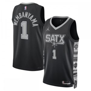 Victor Wembanyama San Antonio Terrific Spurs Jordan Brand Unisex Swingman Jersey Statement Edition Black Unbeatable style! Get this stylish jersey now.