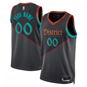 Washington Elegant Wizards Nike Unisex 2023/24 Custom Swingman Jersey Black City Edition Be the first! Order this trendy jersey ahead of the crowd.