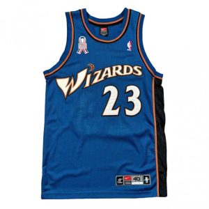 Washington Wizards Michael Jordan #23 Vintage Nike Blue Refined Jersey 911 Patch Exclusive design! Own a jersey like no other.